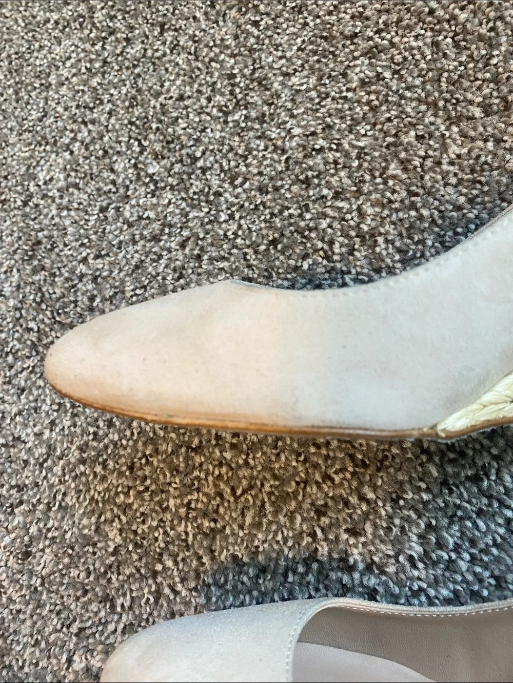 LK Bennett Cream Wedge Pumps with Subtle Metallic Heel
